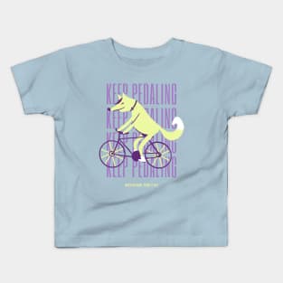 Keep Pedaling Fox Kids T-Shirt